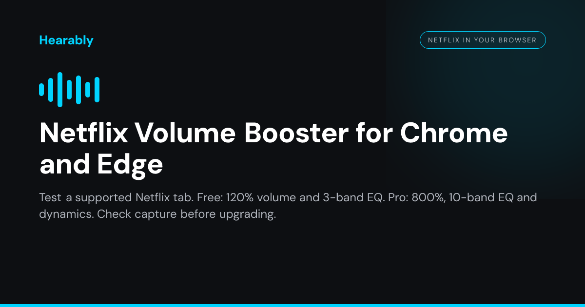 How to Make Netflix Louder — Audio Booster for Netflix (Free)